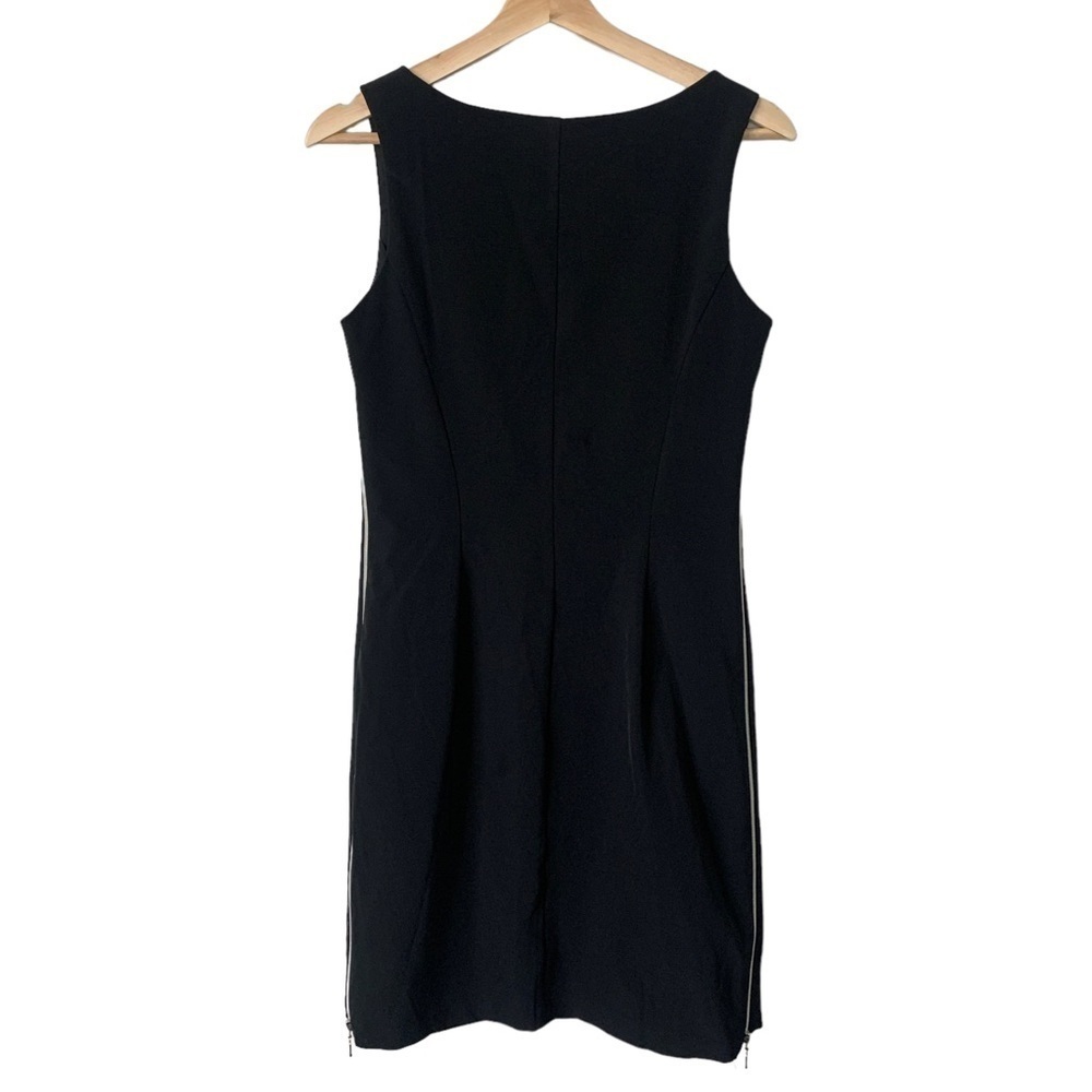 A.B.S. By Allen Schwartz Side Zippers Sleeveless Bodycon Mini Dress Black Sz 10 - Picture 5 of 11